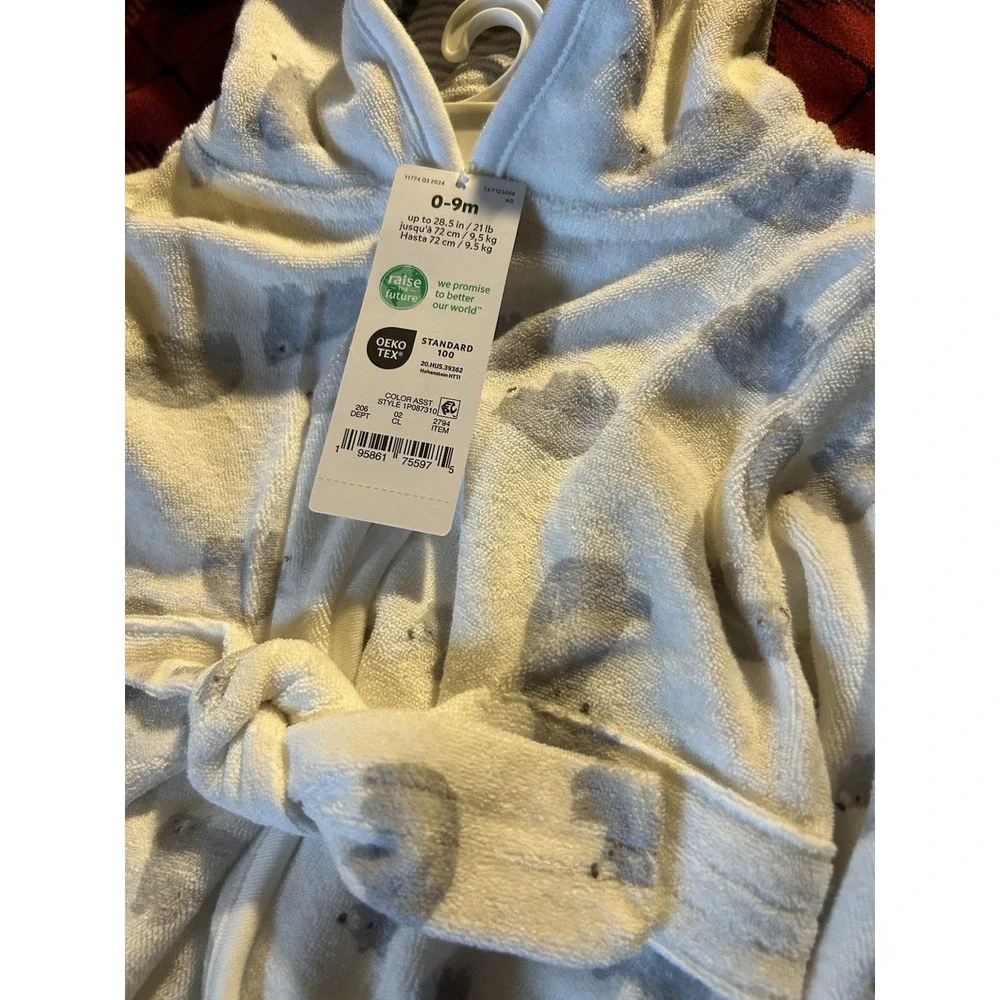 Carters 0-9 Months Hooded Robe!‎ Boys! New